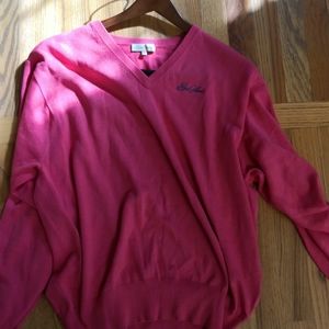 Peter Millar V Neck Pink Sweater XL